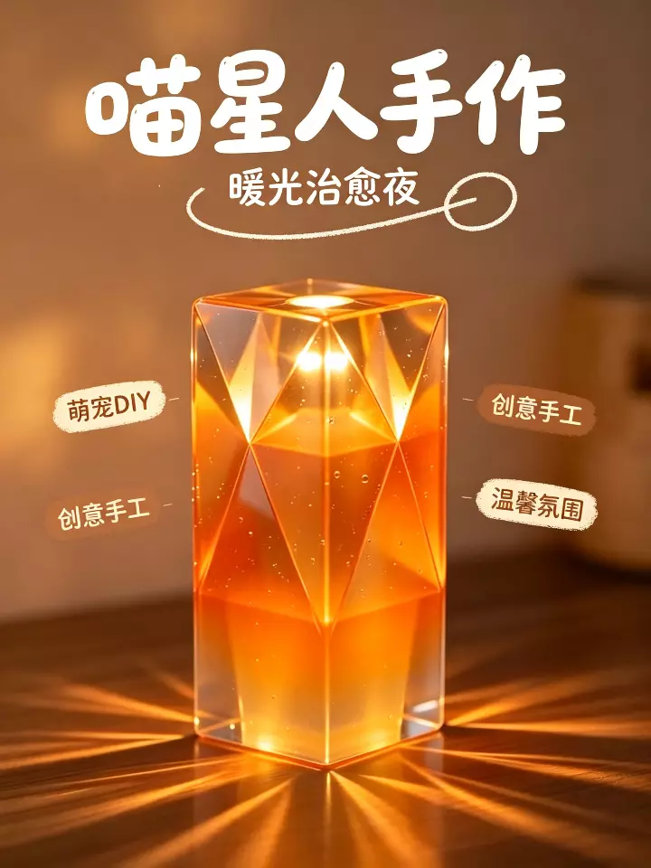 Magical Resin Diamond Lamp?Aesthetic room must‑have decor